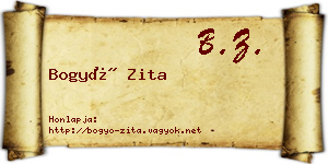 Bogyó Zita névjegykártya