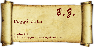 Bogyó Zita névjegykártya